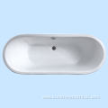 Classical Enamel Cast Iron Bathtub With Stainless Steel